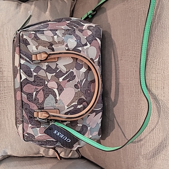 Guess Taupe/Multicolored Airun Crossbody Handbag - Picture 4 of 12